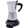 QUIOTUIR Macchina Caffè 480W Caffettiera Elettrica 300ml con Base per 6 tazze Espresso Moka Elettrica Macchina Caffè Portatile per Casa, Festa, Caffetteria, L'ufficio, Dormitorio, Negozio Tè Al Latte