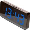 Lecreatekit Orologio digitale da parete, ricaricabile tramite USB, sveglia digitale con display trasparente, per cucina, camera da letto, cucina, scrivania (D)