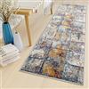 TAPISO Lazur Tappeto Passatoia Moderno Astratto Corridoio Salotto Ingresso Grigio Multicolore Pelo Corto 70 x 100 cm