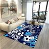 PEIHUODAN Tappeto Calcio Per Camera Da Letto Ragazzo Bambini, Motivo Da Football, Stile Graffiti Hip-hop, Tappeto Salotto Antiscivolo, Lavabile, Decorative Accessori Stanza Gaming (Colore 1,80x160cm)