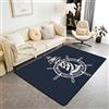 Loussiesd Tappeto decorativo nautico Faro Timone Modello Soggiorno Tappeti Camera Bambini Decorazione Oceano Tema Accento Tappeto Marino Avventura Mare Interno Tappeto Area Tappeto 100x150cm