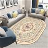 LONGSAO Ovale Home Tappeto Moderno Tappeto Area Tappeto Soggiorno Grande Tappeto Patchwork floreale ovale marrone caldo，70 x 100 cm