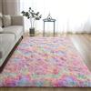AIMECO Tappeti camera da letto Tappeto Peloso Morbido lungo Soggiorno Carpet stanza da letto pelo piccolo moderno scendiletto salotto Antiodore Antiacaro Antiscivolo Casa Bambini Arcobaleno 200*250cm
