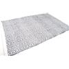 Casa Service DORA Tappeto Cotone Antiscivolo, Jaquard, Lavabile, per Bagno e Cucina (50x80cm, Grey)