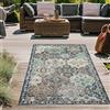 Teppich-Traum Tappeto orientale da esterno per soggiorno Tappeto ornamenti in grigio blu Größe 80x150 cm
