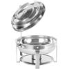 WSIKGHU Contenitore termico in acciaio inox, 7,5 litri piatto scaldavivande rotondo in acciaio inox, contenitore per scaldavivande piatto scaldabagno contenitore termico piatto piatto scaldabagno contenitore