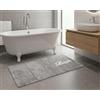 Casa Service LAURA Tappeto Bagno, Camera da Letto, Lavabile e Assorbente, Morbido decorato con scritta Bath (B - Grey, 40x60cm)