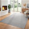 Carpettex Moderno tappeto a pelo corto morbido, unicolore, con retro lavabile, Colore: Color Argento, Taglia: 160 x 230 cm