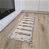 Mazovia Tappeto di Natale - Beige e Crème - Tappetini per Cucina e Corridoio - Lavabile in Lavatrice - Impermeabile - Schiaccianoci - 50 x 120 cm
