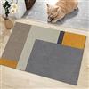 LNXSESN Zerbino Ingresso Ciano Grigio Arancio Tappeto Moderno Poliestere Antivegetativa Zerbino Esterno Addensare Tappeto Ingresso Interno Antiscivolo Tapetto Soggiorno Moderni 40x60cm