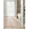 benuta lytte Bruno - Tappeto rettangolare per bambini, in cotone, facile da pulire, 90 x 130 cm, colore: Rosa