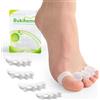 Bukihome Separatori per dita dei piedi, 6 paia di distanziatori in gel morbido per correggere l'alluce valgo, per sollievo terapeutico da fascite plantare, dita ad artiglio, dita a martello, dolore ai