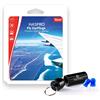 Haspro - Tappi per le orecchie da viaggio con riduzione della pressione, 2 pezzi di tappi per le orecchie riutilizzabili in silicone per aereo con custodia in alluminio