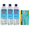 Dc Casa NUNCA SET 3 CONFEZIONI DETERGENTE PULIZIA PAVIMENTI, WINTO MARMO 1LT più 50 PANNI ELETTROSTATICI CATTURAPOLVERE 22X29.