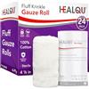 Healqu Kerlix - Rotoli di garza per bendaggio, 1,4 cm x 4,1 m, 6 strati (10,8 cm x 4,1 m, 6 pezzi)