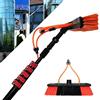 Generic Set di lavaggio telescopico in fibra di carbonio per la pulizia di pannelli fotovoltaici di finestre, pareti di vetro, kit di aste estensibili