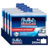 Finish Maschinentiefenreiniger - Flüssiger Maschinenreiniger gegen Kalk und Fett für eine saubere Spülmaschine - Sparpack mit 4 x 250 ml Maschinenpfleger