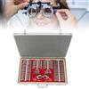 Quiltern Set di lenti di prova ottiche da 266 pezzi, kit ottometrico, telaio di prova con telaio di prova ottometria, cerchione in metallo, optometria retinoscopy rack set di lenti