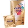 Durex Nude Sans Latex, 10 Preservativi Extra Lubrificati - Taglia Standard - Adatto a chi soffre di allergie al lattice
