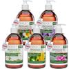 Kitama Set di oli da massaggio, 5 x 500 ml, Thai | Dermatest: molto buono | Prodotto in Germania. Cura con olio di jojoba e mandorle. Dok Muk, Leelawadee, orchidea, loto e ylang ylang