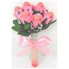 realGOOS Bouquet con fiori rosa e manico pisello gadget per adulti sexy addio al nubilato sposa
