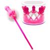 realGOOS Corona e scettro bacchetta rosa con piselli per la festa sexy di addio al nubilato sposa hot gadget per adulti 18+