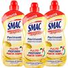 Omino Bianco Smac Express - Pavimenti Freschezza agli Agrumi, Detergente Multisuperficie, Azione Pulente Senza Risciacquo, 1000 ml x 3 Pezzi