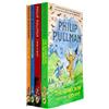 Yearling philip pullman collection set di 4 libri (la figlia del fabbricante di fuochi d'artificio, Clockwork, ero un topo!: oppure, le pantofole scarlatte, lo spaventapasseri e il suo servitore)