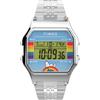 Timex TW2V61300 - Orologio digitale al quarzo, unisex, con cinturino in acciaio inox, in argento, moderno