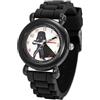 STAR WARS Orologio di plastica dell'insegnante di tempo dei bambini, orologio analogico della cinghia del silicone del, nero, plastica e silicone