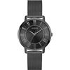GUESS Orologio analogico al quarzo da uomo con cinturino in rete GW0832G2, Nero, Classico