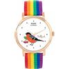 Toff London Bullfinch Bird Watch Ladies 38mm Case 3atm Resistente all'acqua Movimento al quarzo progettato su misura Lusso alla moda