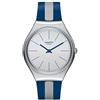 Swatch Orologio analogico al quarzo da uomo con cinturino in silicone SYXS107, Bianco, Cinturino da polso