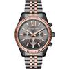 Michael Kors Orologio analogico al quarzo da uomo con cinturino in acciaio inossidabile MK8561, Canna di fucile/oro rosa, misura unica, Lexington
