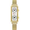 Gosasa Orologio al quarzo delle donne alla moda, quadrante rettangolare con i fusi orari doppi, resistente all'acqua di 30m
