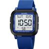SKMEI Orologio sportivo digitale da uomo, ultra sottile, quadrante grande, impermeabile, con cronometro, conto alla rovescia, timer, funzione sveglia, doppio fuso orario con retroilluminazione a LED,