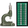Barabesty Strumento di Riparazione Orologio Pressa Set Cassa Posteriore Più Chiudi Orologiaio Jewelling Tool Lega di Alluminio Verde con 48Pcs Dies, Come mostrato