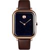 TONSHEN Orologio Fashion Uomo Piazza Acciaio Inossidabile Analogico Quarzo Orologi da Polso Quadrante a Stella (Oro2)