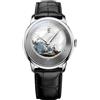 LOBINNI Orologio da uomo automatico meccanico di moda di lusso impermeabile da polso maschile orologio da polso cinturino in pelle/acciaio inossidabile, Argento-Grigio-Nero