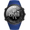 KXAITO Orologi da uomo Sport Outdoor Impermeabile Militare Orologio Data Multi Funzione Tattiche LED Face Alarm Cronometro per gli Uomini 6256, Blu scuro, Large, Militare