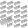ASelected 22 Pezzi Squadrette Staffe Angolari per Mensole 100x25mm Inox | Per Legno, Angolari Metallo per Legno e Supporti a L in Acciaio Inox per mobili, ripiani e casa