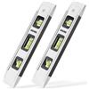 DOWELL Mini livella magnetica a bolla, con telaio in lega, 180/90/45 gradi, 22,9 cm (2, bianco)