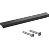 Gedotec Maniglie per mobili in alluminio | 1 pezzo Maniglie per armadi - Grigio metallizzato incl. minuteria di montaggio | ANGOLO 0077 | LA: 416 mm