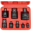 QWORK® 8 pezzi set adattatori a percussione, in acciaio al cromo molibdeno, adattatori per chiavi a bussola 1/4 3/8 1/2 3/4