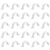 QUARKZMAN 50pz Morsetti per Tubi in PVC Morsetto 25mm(1 con 2 Fori Bianco | per Condotti in Plastica, per Tubi in PVC Cavi, Staffa Montaggio