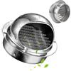 Generic Parete Cappa D'aria, Griglia Di Ventilazione Rotonda In Acciaio Inox 201, Griglia Di Scarico Per Cucina Bagno Garage Ufficio, Griglia Di Ventilazione A Sfera(200mm(7.87in))