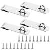 GOYADA 4 lucchetti Haspe da 5 pollici, in acciaio inox 304 Hasp Latch, serratura in acciaio inox con viti per giardino, porte, armadi