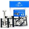 DOJA Barcelona Fermaporta Camper - Fermo Porta a T - Pack 2 - Serratura Porta Camper, Design Robusto e Facile Montaggio, Gancio Roulotte e Supporto Portiera Rimorchio da Esterno, Serratura Caravan