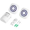 Miskall Campanello con Sensore di Movimento Wireless, Campanello Per Porta D'ingresso, Rilevatore di Movimento Ad Anello, Allarme di Movimento con Sensore a Infrarossi con Trasmettitore E Ricevitore(一拖二 欧规)