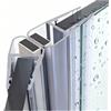 Gedotec Guarnizione a labbro magnetica doccia 135° - 1 paio docce ad angolo - Lunghezza 2 m - vetro 6-8 mm - PVC trasparente - Box doccia